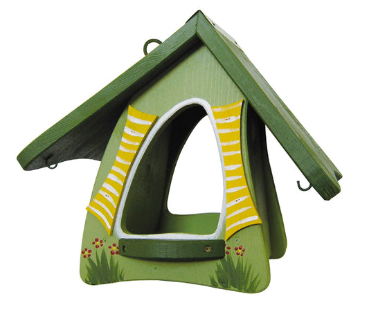 Vogelfutterhaus Futterhobbit hängend hellgrün