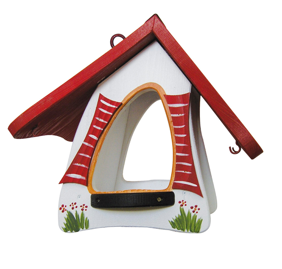Vogelfutterhaus Futterhobbit hängend weiß