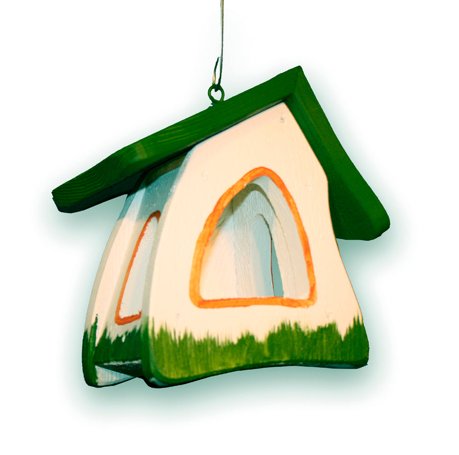 Vogelfutterhaus Futtermini hängend klassik weiß