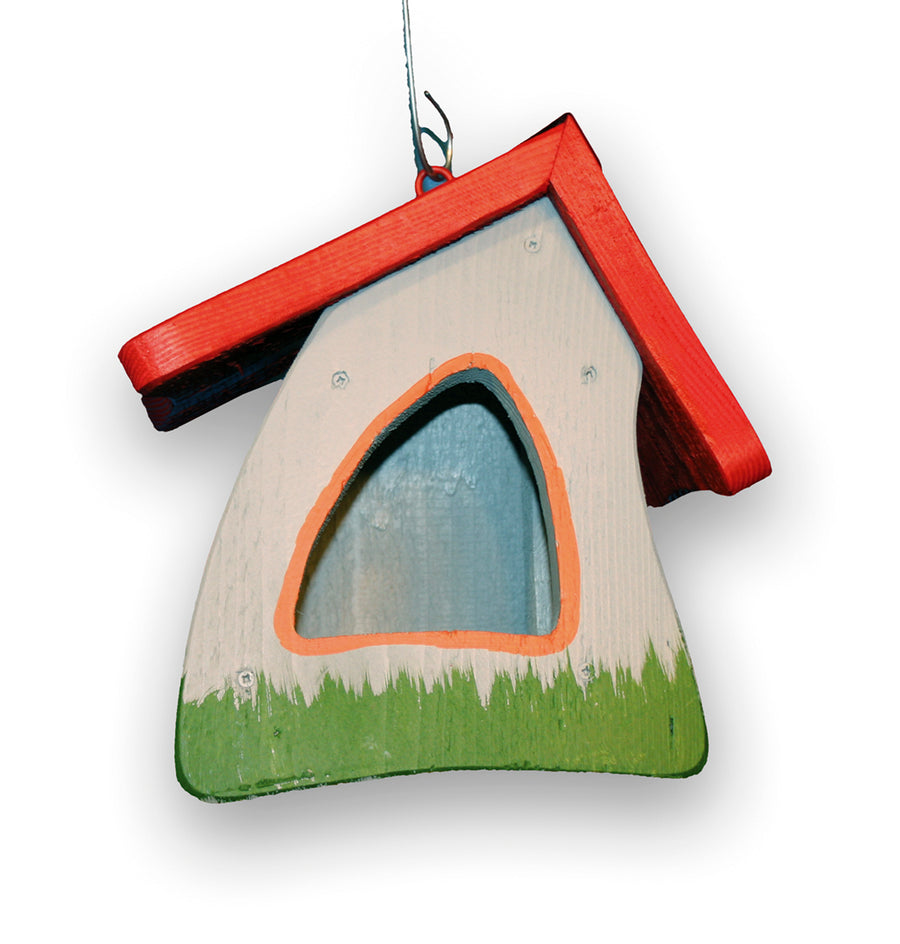 Vogelfutterhaus Futtermini hängend klassik grau