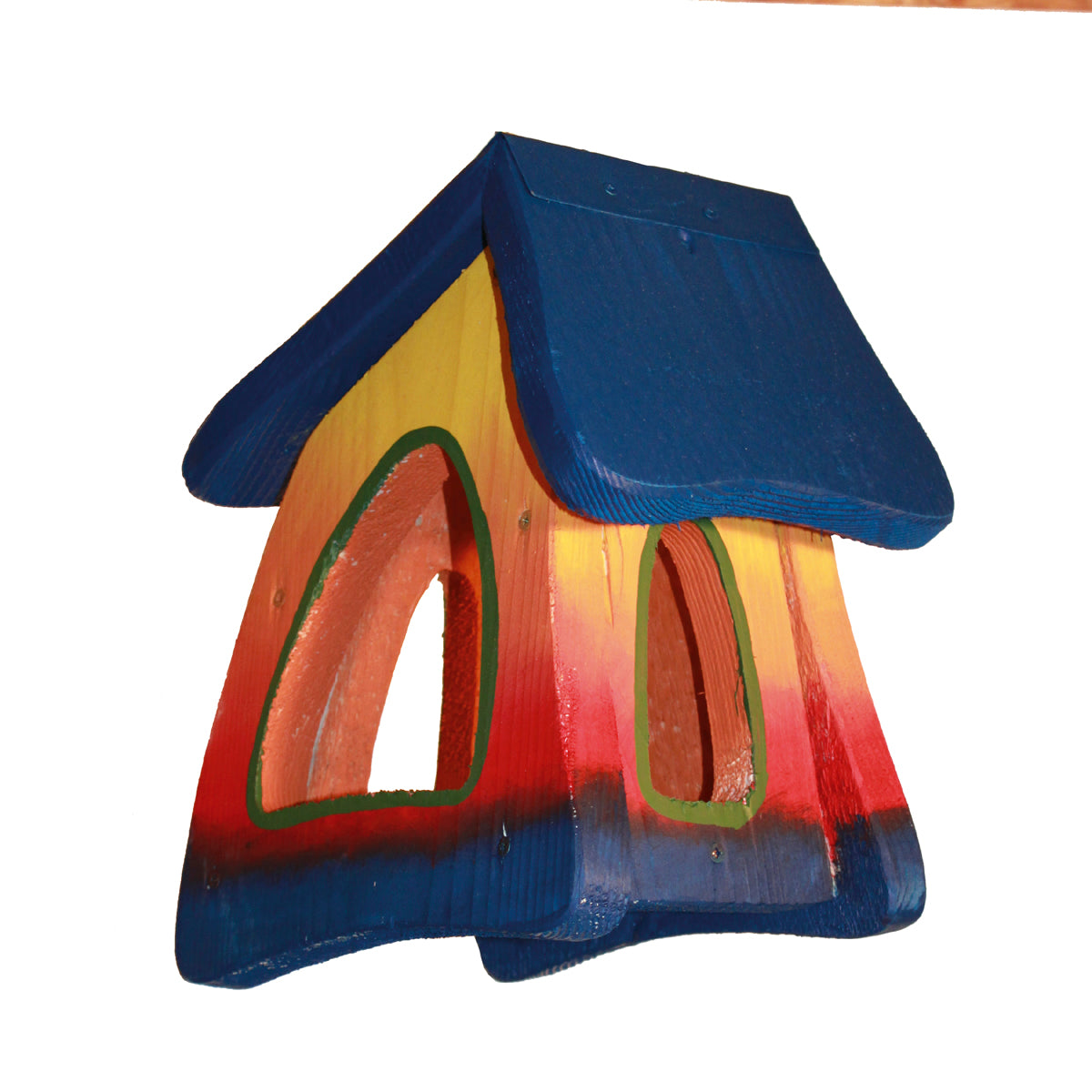 Vogelfutterhaus Futtermini hängend regenbogen blau