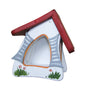 Vogelfutterhaus Futtermini Hobbit hängend weiß