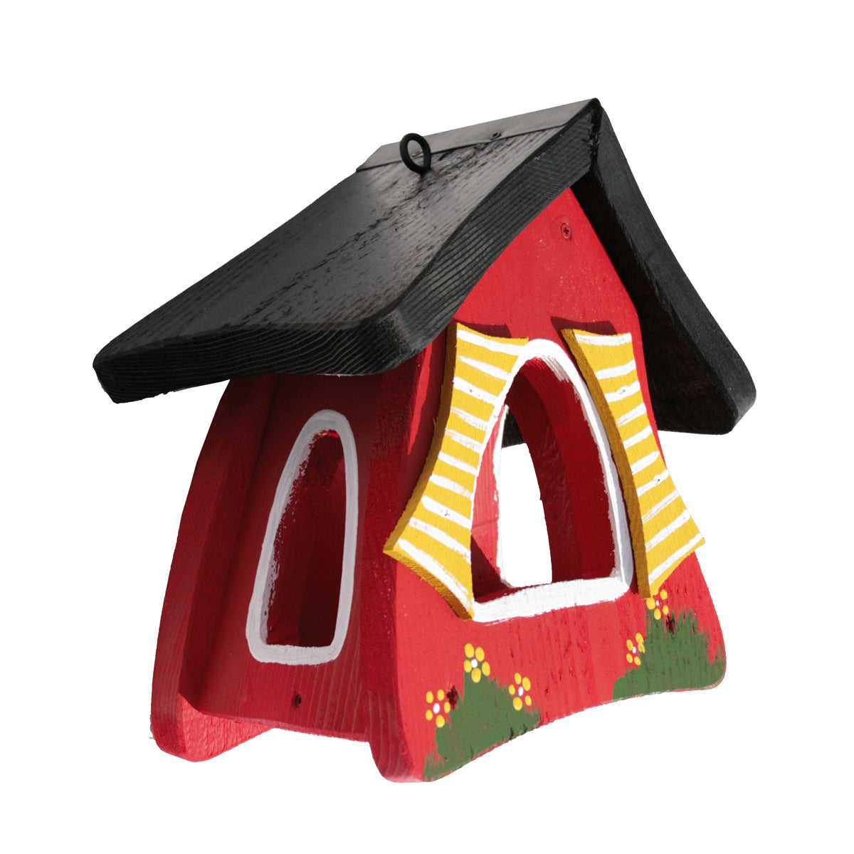 Vogelfutterhaus Futtermini Hobbit hängend rot