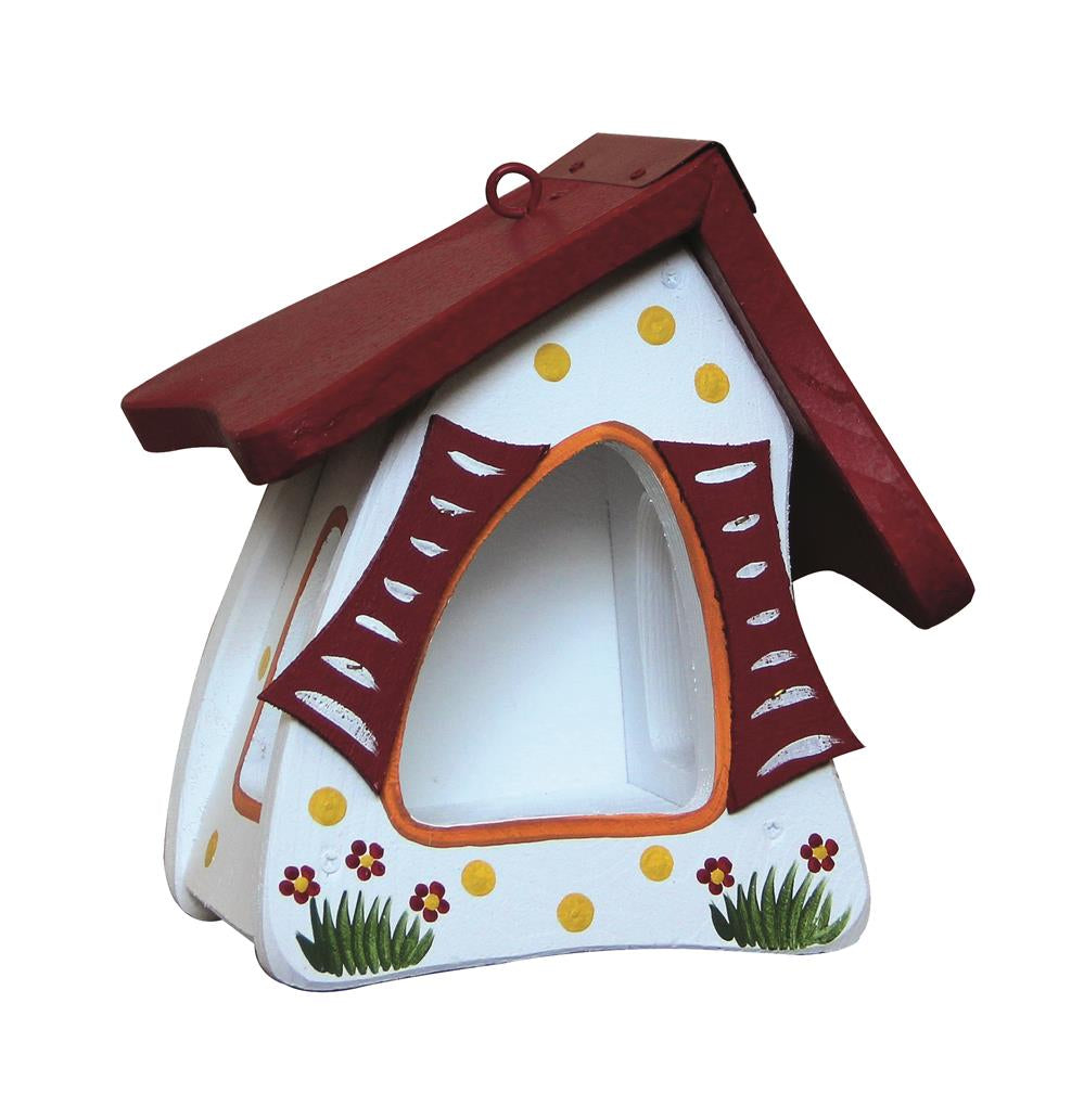 Vogelfutterhaus Futtermini Tupfen hängend weiß
