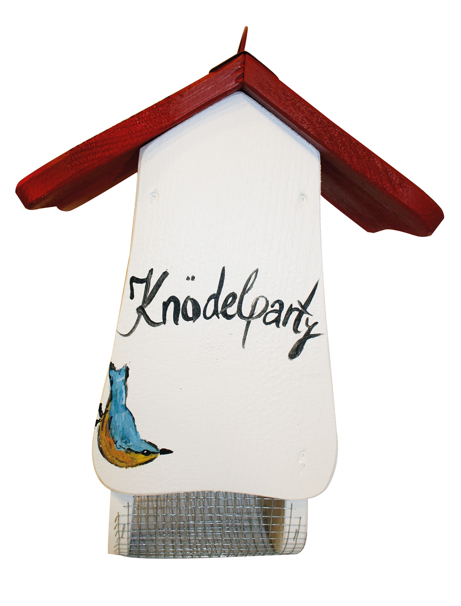 Vogelfuttersilo Knödelparty weiß