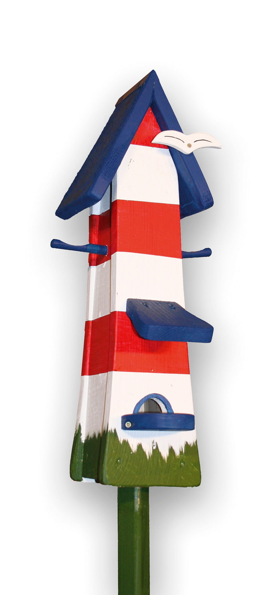 Futtertürmchen Leuchtturm rot-weiß