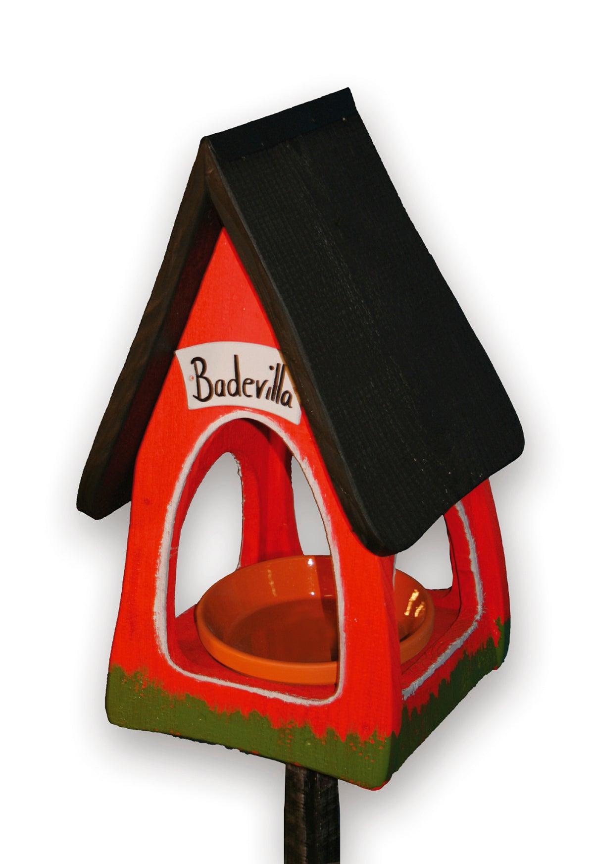 Vogeltränke rot