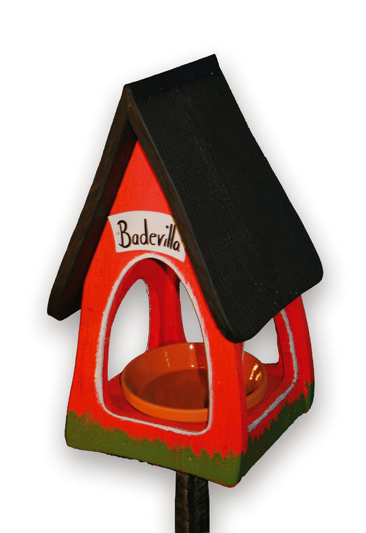 Vogeltränke rot