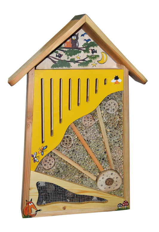Insect hotel animals of the forest 