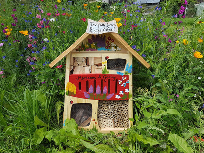 Farewell gift for kindergarten | Red insect hotel | painted with name